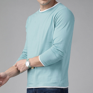 เสื้อยืดแขนยาวสีเทา ผ้าฝ้าย 100% ทรงหลวม ใส่สบาย สำหรับผู้ชาย พร้อมบริการ OEM - Product Image 2
