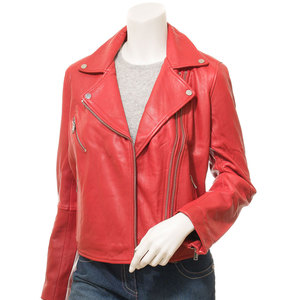 Wholesale <b>Ladies</b> <b>Real</b> <b>Leather</b> Biker <b>Jacket</b> Slim Fit Motorcycle OEM Supplier Custom Women Lambskin Motorcycle <b>Leather</b> <b>Jacket</b> - Product Image 1