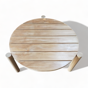 Mesa de centro de madera de teca sin terminar moderna de lujo para terrazas al aire libre hoteles hospitales comedor salas de estar para sofás mesas superiores - Product Image 2