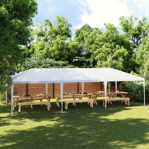 Grande tente de mariage et de fête durable avec structure en fer et toit en polyéthylène blanc - Product Image 1