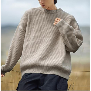 Men Anti-Pilling Crew Neck Classic <b>Pullover</b> <b>Sweater</b> Viscose Cotton Soft Knit Casual Layering Essential Winter Top Front Logo - Product Image 4