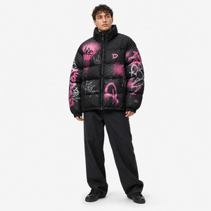 Men’s Oversized Puffer Jacket Streetwear Warm <b>Quilted</b> Bubble Coat Private Label Manufacturer - Product Image 4