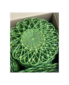 Plato de Servir de Ratán Tejido a Mano, Plato de Ratán Natural para Mesa, Vajilla para Bodas y Restaurantes - Product Image 1