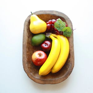 Bol à fruits en bois d'acacia, bols à salade rustiques pour la table, utilisation décorative - Product Image 6