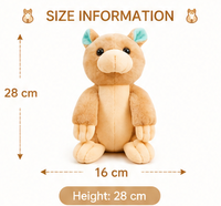 Peluche Kangourou en Velboa, Animal en Peluche Doux, Coussin Réconfortant pour Bébé, Fauna Australien Mignon, Lavable, Cadeau Personnalisé OEM