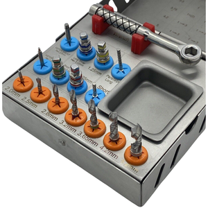Kit professionnel de 16 pièces de fraises chirurgicales dentaires Surtechs en acier pour implants, instruments hexagonaux à cliquet/visseuse, à commande manuelle - Product Image 5