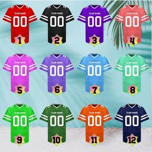 Maillots de football américain unisexes antibactériens de haute qualité, commandes en gros disponibles, nom et numéro personnalisés - Product Image 5