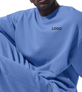 Custom Logo Men's Pullover <b>Sweatshirt</b> Oversized <b>Sweatshirts</b> French Terry <b>Gym</b> Wear 65% Cotton 35% Polyester <b>Sweatshirts</b> - Product Image 2