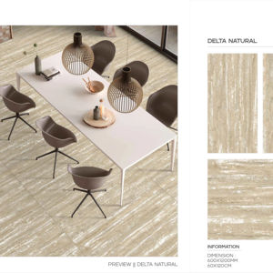 Azulejos de Porcelana Esmaltada Pulida con Superficie Tallada de Alto Brillo, Formato Grande de 600x1200mm, para Pisos y Paredes, para Interiores Elegantes - Product Image 1