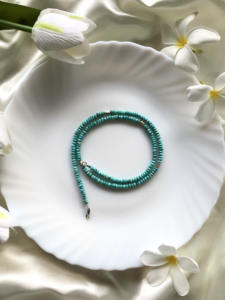 Collar de Cuentas Turquesas, Gargantilla Delicada con Piedras Preciosas, Joyería Boho de Verano, Regalo Hecho a Mano para Ella, Collar Minimalista para Combinar en Capas - Product Image 4