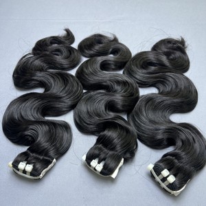 Extensiones de Cabello de Venta Directa de 8 a 40 Pulgadas, Cabello Natural Negro con Ondas Suaves, Trama Genius, Doble Trama, de Qhair - Product Image 1