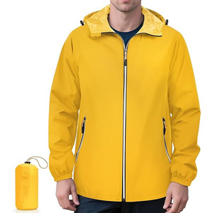 <b>Men</b>’s Ultra-<b>Lightweight</b> Packable Windbreaker – Waterproof Emergency Shell with Integrated Travel Pouch Softshell <b>Jacket</b> - Product Image 1