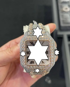 Nuevo Diseño, Reloj Mecánico de Acero Inoxidable Hecho a Mano con Diamantes Moissanite, Unisex, Estilo Hip Hop, Regalo, Vendedor Indio - Product Image 1