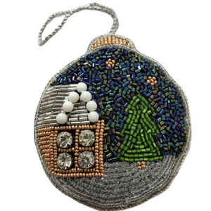 Llavero de Bolso Bohemio Vintage con Cuentas, Correa de Cuero Duradera con Bordado Intrincado de Cuentas, Llavero Moderno en Forma de Cubo - Product Image 2