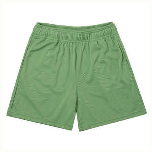 Shorts de sport amples en maille pour hommes avec logo personnalisé, pour la gym, le basketball, l'entraînement, le fitness, le streetwear, avec motif uni, style jogger - Product Image 2