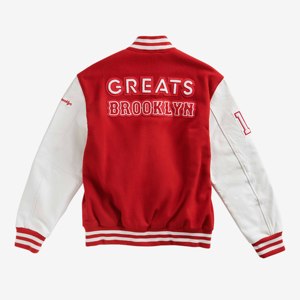 <b>Men's</b> Winter Varsity <b>Jacket</b> Woolen Fabric Eco-Friendly Breathable Windproof Thick High Street Style Patchwork Front OEM Service - Product Image 5