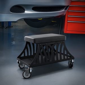 Industrial Rolling Work Seat 400lb Loading Mechanic <b>Stool</b> Creeper Seat with Tool Tray Steel Garage <b>Stool</b> with Wheels GAPGAR020 - Product Image 4
