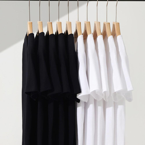 Camiseta Blanca de Jersey para Hombre, Cuello Redondo, Manga Corta, 320g, Secado Rápido, Estampado, Ropa Casual - Product Image 5