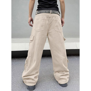 Pantalones Cargo de Estilo Informal para el Día a Día, Cómodos, de Corte Regular, con Múltiples Bolsillos, de Mezcla de Algodón Premium, con un Aspecto Elegante para Hombre - Product Image 6