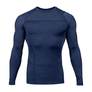 เสื้อซับในกีฬาแขนยาว OEM สำหรับฝึกซ้อม ชุดรัดกล้ามเนื้อ ผลิตตามสั่ง อุปกรณ์ศิลปะการต่อสู้ BJJ MMA Rash Guards - Product Image 6
