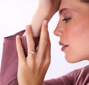 Anillo Étnico de Joyería Fina con Diamante Cultivado en Laboratorio de 14K, Chapado en Rodio, Corte Brillante Redondo, para Boda y Aniversario - Product Image 5