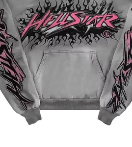 New Top Quality Mens Hoodies Fashion DTG Custom Printing Vintage Distressed Acid Wash Sun Fade <b>Rhinestone</b> Hooded <b>Jacket</b> hoodie - Product Image 5