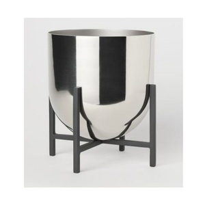 Exclusive Metal Flower Planter With <b>Stand</b> & Smooth Gold Finished Home Floor & Living Room Decorative Planter Flower <b>Pot</b> - Product Image 3