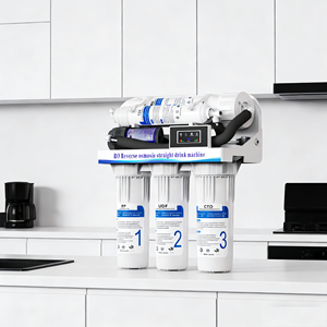 Système <span class=keywords><strong>de</strong></span> purification d'<span class=keywords><strong>eau</strong></span> par osmose inverse à 5 étapes, design fin et installation facile, pour usage domestique, filtration RO pour une <span class=keywords><strong>eau</strong></span> propre - Product Image 1