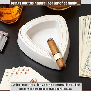 Cendrier en céramique pour hommes, cendrier de qualité supérieure, robuste, pour la maison, le bureau, le salon - Product Image 6