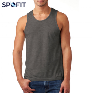 100% cotton <b>Mens</b> Gym Tank Top Sleeveless Workout <b>Vest</b> Quick Dry Fitness <b>Stringer</b> Bodybuilding Training Singlet OEM Private - Product Image 3