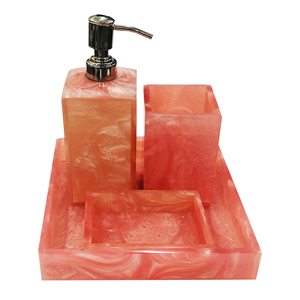 Ensemble de salle de bain élégant en résine, fabriqué à la main avec une grande durabilité, décor vibrant et élégant pour votre maison, unique, portable et couleur personnalisable - Product Image 1