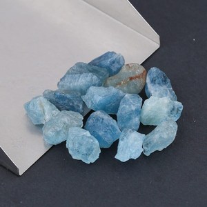 Natural <b>Raw</b> Santa Maria Aquamarine <b>Crystal</b> Stone Rough Gemstone For Jewelry Making Loose Healing <b>Crystal</b> High Quality - Product Image 1