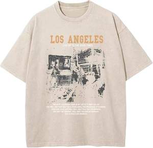 Camiseta de Moda para Hombre, Corte Holgado, Algodón, Lisa, Personalizable, Estilo Urbano, Proveedor al por Mayor 2026 - Product Image 1