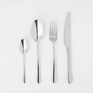 Ensemble de couverts minimalistes en acier inoxydable, finition miroir, passe au lave-vaisselle, pour mariage, couteau, fourchette, cuillère, service de table - Product Image 1