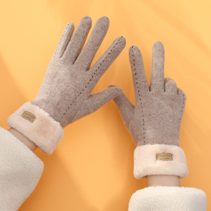 Gants en laine mélangée pour femmes |   Gants doux et chauds quatre saisons avec fonction tactile pour la détection des aiguilles, parfaits pour les activités de plein air et le quotidien - Product Image 4