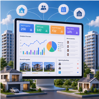 Plataforma de Gestión Inmobiliaria Empresarial, CRM, Planificación de Propiedades, Análisis, Monitoreo Seguro, Stock, Internet, MAC, Linux