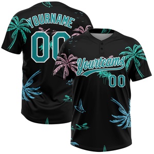 Your teams Men's Baseball Jersey Sublimated Print Palm Tree Design Moisture Wicking Summer Sport Apparel Regular Fit <b>T</b> <b>Shirt</b> - Product Image 2