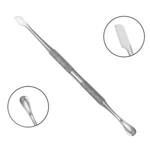 Pousse-cuticules large à manche lisse en acier inoxydable argenté, coupe-cuticules, nettoyeur d'ongles - Product Image 3