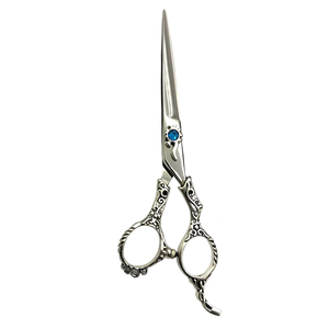 Professional Straight Hair Dressing Scissors Fancy Stainless Steel Precision Cutting Right-Handed Custom Handle Salon - Product Image 3