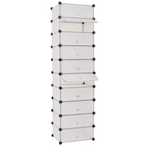 Organizzatore per Scarpe Bianco Componibile con 10 Scomparti - Product Image 1