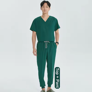 Wholesale Medical <b>Scrub</b> <b>Set</b> Polyester Spandex Women Men's Surgical Outfit Pet Hospital Nursing Uniforms <b>Sets</b> - Product Image 2
