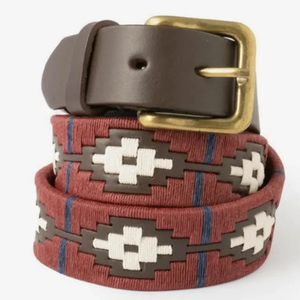 Cinturón Táctico Reversible con Bordado de Caballo, Diseño de Calavera con Estampado Animal, Cuero Marrón, Lona Beige, Hebilla de Aleación, Estilo Casual - Product Image 5