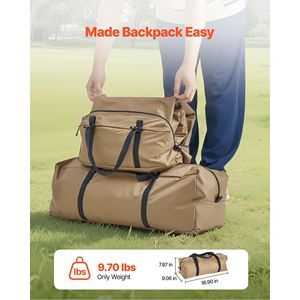 Tenda Tipi Invernale per 4 Persone con Foro per Stufa e Protezione Neve, Pali in Alluminio, Portatile - Product Image 3