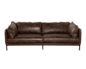 High Quality <b>Brown</b> Leather <b>Sofa</b> 3 Seater Solid Wood Frame Modern Design Living Room Couch Durable Furniture Manufacturer - Product Image 4