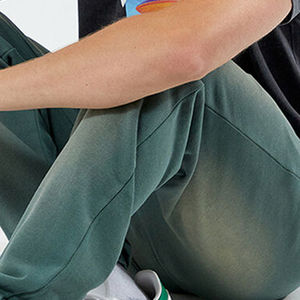 Pantalon décontracté droit pour homme, pantalon de survêtement peint, en toile de coton élasthanne délavée à l'acide, taille mi-haute, pour l'extérieur - Product Image 4