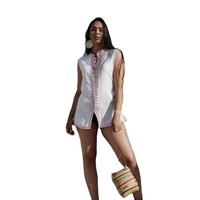 Summer New Party Designer Tunic <strong>Dress</strong> <strong>for</strong> Girls <strong>Women</strong> Lakhnavi-Style Viscose Floor-Length <strong>Embroidery</strong> <strong>Top</strong> with Long Sleeves