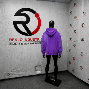 Sudadera con capucha de alta calidad 100% vintage morada con cremallera para hombre, estilo urbano, de poliéster tejido con diseño estampado desgastado, estilos de otoño - Product Image 4