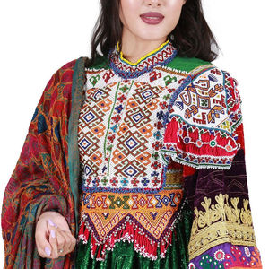 traditional afghan clothing kuchi dress vintage ethnic outfit afghan kuchi dress tribal embroidery afghan kuchi dress - Product Image 4