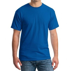 Nouveau T-shirt décontracté bleu uni pour homme, col rond, manches courtes, léger, respirant, confortable, mode estivale, à porter au quotidien - Product Image 3