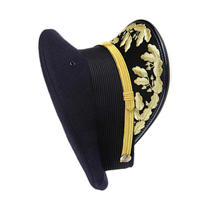 Gorra de Marinero Blanca, Negra y Gris al por Mayor con Parche de Logotipo Bordado en Relieve, Insignia OEM, Gorra de Capitán de Uniforme - Product Image 4